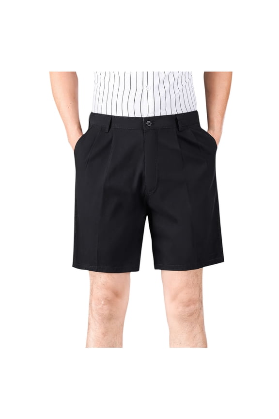 Mens Dress Shorts Pocket Business Casual 5 Inch Inseam Suit Style