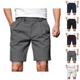thumbnail image 1 of Mens Dress Shorts Summer Lightweight Breathable Straight Leg Loose Fit Business Casual Shorts with Pockets, 1 of 8