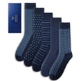 thumbnail image 1 of FREEYOKA Mens Dress Socks 10-13 Blend Business Casual Patterns Seamless Crew Socks，5Pair, 1 of 1
