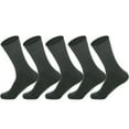 thumbnail image 1 of Mens Dress Socks 5 Pairs Combed Cotton Classic Solid & Patterned Crew Socks Soft Calf Socks, 1 of 1