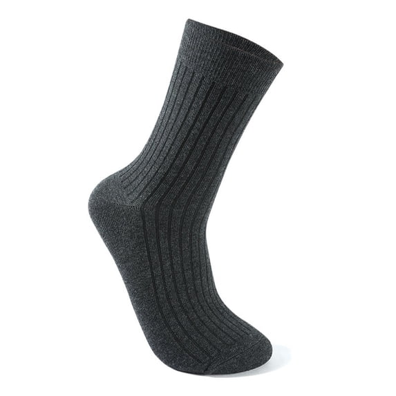 Mens Dress Socks Crew Socks Cotton Solid Patterned Cozy Breathable Mid Calf Socks Casual Athletic Socks, Cotton Crew Socks, Soft Breathable Non-Tight Seamless Casual Socks, Dark Gray