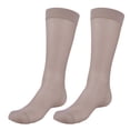 thumbnail image 1 of Mens Dress Socks Silk Sheer Formal Business Socks Over the Calf Suit Sock Long Stockings with Reinforced Toe, 1 of 20
