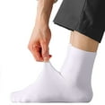 thumbnail image 1 of Mens Dress Socks Soft Cotton Classic Business Casual Ankle Socks Sports Seamless Comfortable Crew Socks White, 1 of 3