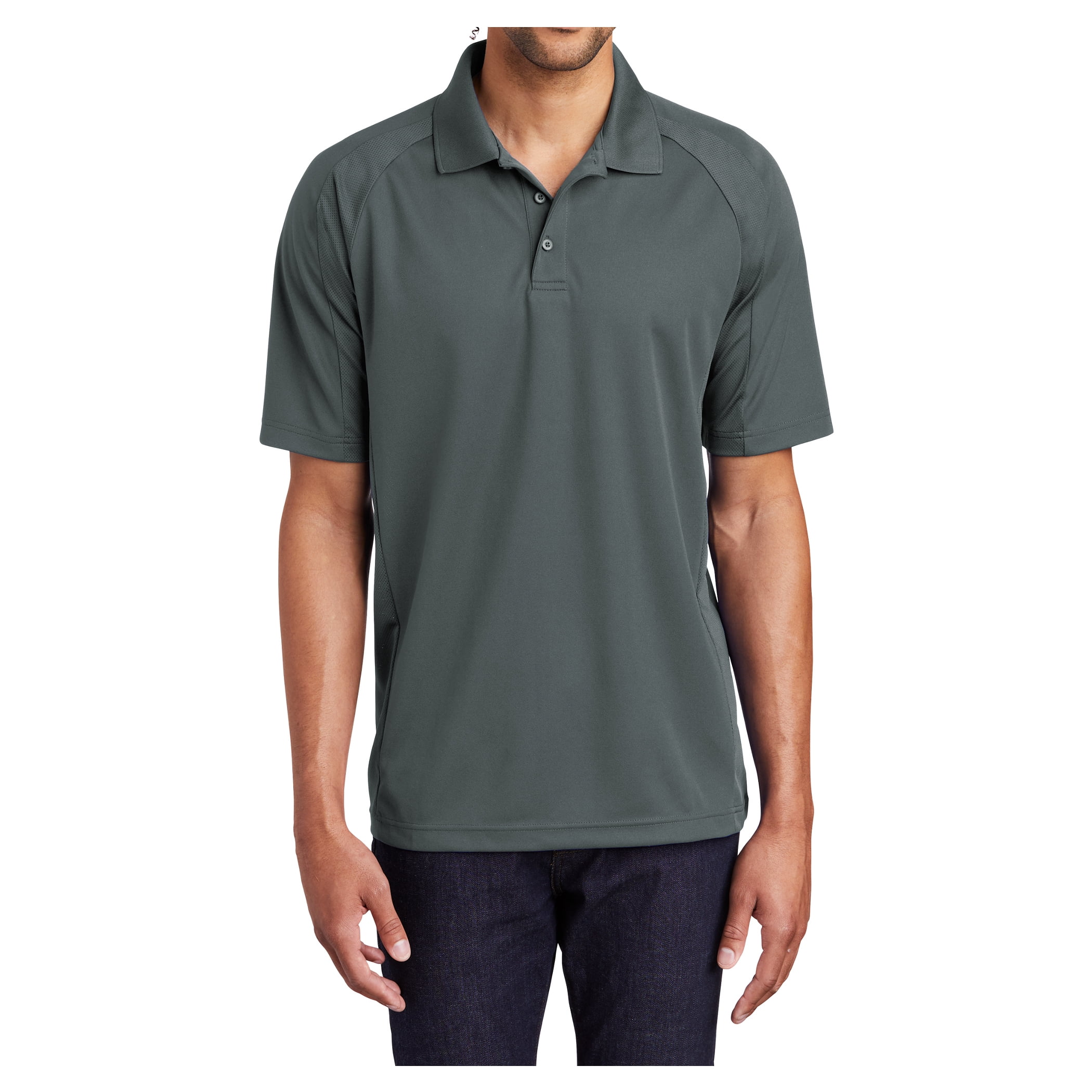 Mens Dri-Mesh Pro Polyester Polo Shirt Black Small - Walmart.com