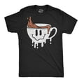 thumbnail image 1 of Mens Dripping Coffee Smile Funny T Shirts Caffeine Graphic Tee for Men Graphic Tees, 1 of 9