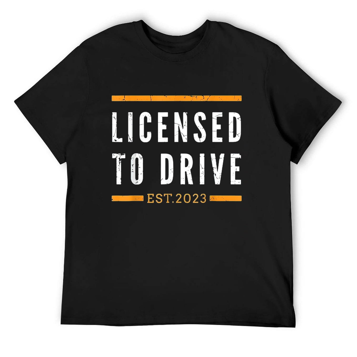 Mens Driver License Licensed To Drive Est. 2023 T-Shirt Black X 