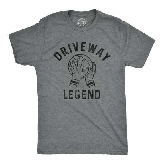 Mens Driveway Legend T Shirt Funny Pickup Basketball Player Hoops Lover Tee for Guys Graphic Tees