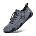 thumbnail image 1 of Mens Driving Casual Shoes Outdoor Non-slip Walking Shoes Breathable Lightweight Sneakers Soft Comfortable Lace-up Shoes Gray 12 US, 1 of 7