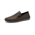thumbnail image 1 of Mens Driving Loafers Leather Casual Non-slip Soft Sole Work Shoes Lightweight Comfortable Outdoor Walking Shoes Yellow 11 US, 1 of 7
