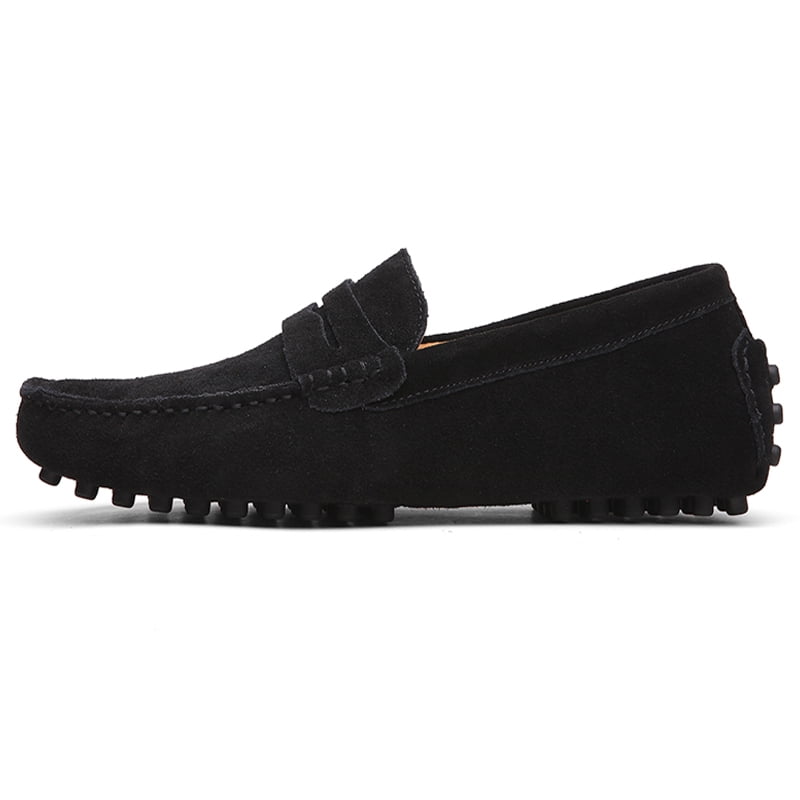 Mens Driving Penny Loafers Suede Moccasins Slip On Casual Dress Boat Shoes