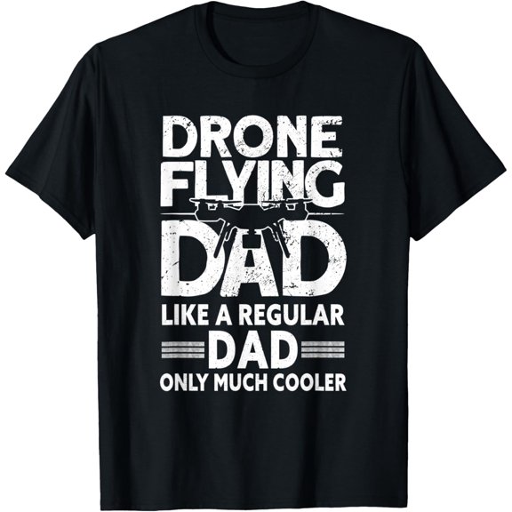 Mens Drone Flying Dad - Drone Pilot Vintage Drone T-Shirt