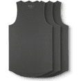 thumbnail image 1 of Mens Drop Cut Tank Tops Scallop Bottom Dropcut Tank for Men Singles and Packs, 1 of 7