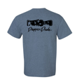 thumbnail image 1 of Mens Droppin Drake Hunting Scene Duck Call Hunting Scene Southern Mens Short Sleeve T-Shirt-Heather Indigo-4X-Large, 1 of 1