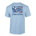 thumbnail image 1 of Mens Droppin Drake Red White & Blue Lettering Duck Call USA Flag Mens Short Sleeve T-Shirt-Light Blue-Medium, 1 of 1
