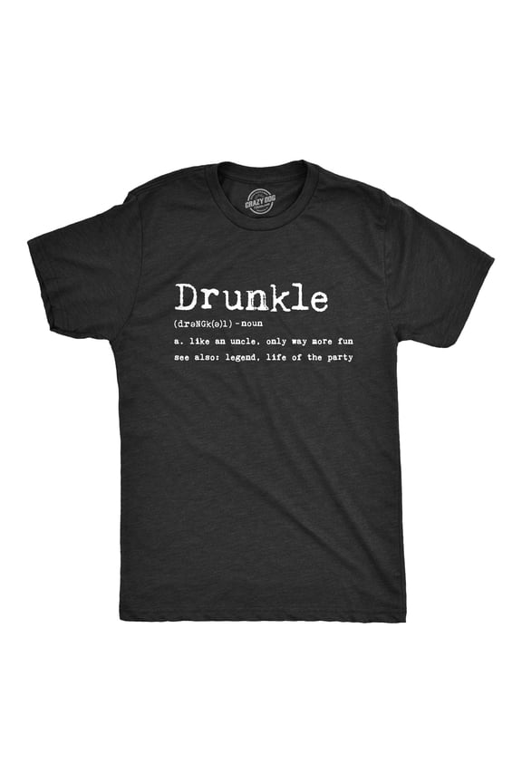 Mens Drunkle Definition T Shirt Funny Drunk Uncle Party Tee Graphic Tees