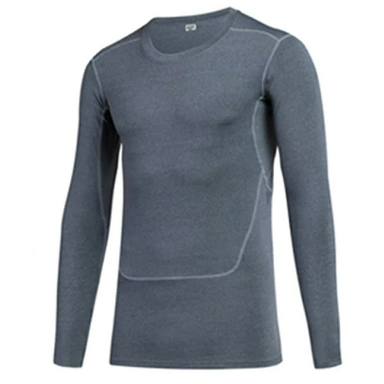 Mens Dry Fit Long Sleeve Compression Shirt 