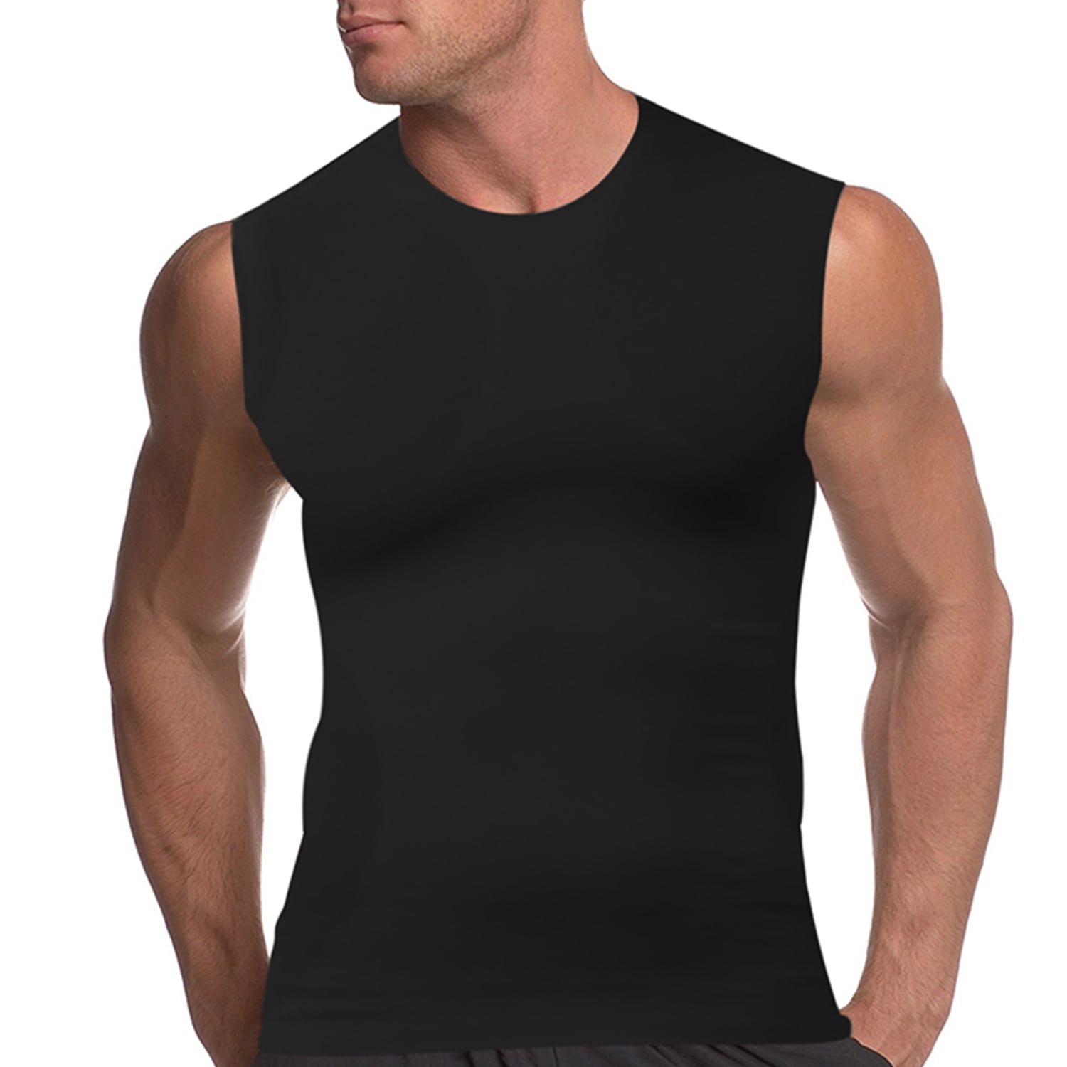 Mens Dry Fit Sleeveless Compresssion Shirt