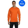 thumbnail image 1 of Mens DryBlend 5.6 oz 50/50 Long-Sleeve T-Shirt 5 Pack, 1 of 2