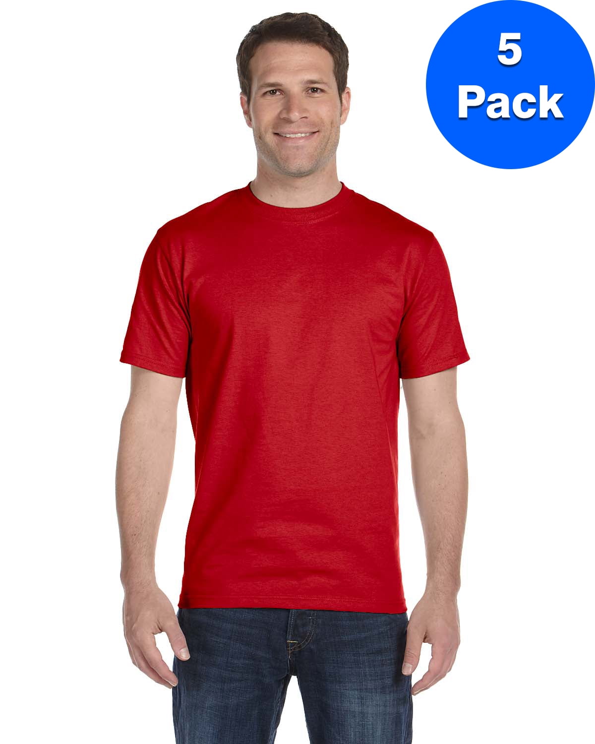 Mens DryBlend 5.6 oz., 50/50 T-Shirt 5 Pack