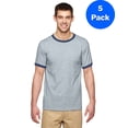 thumbnail image 1 of Mens DryBlend® 5.6 oz. Ringer T-Shirt 5 Pack, 1 of 2