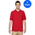 thumbnail image 1 of Mens DryBlend 6.3 oz. Double Piqué Sport Shirt 5 Pack, 1 of 2