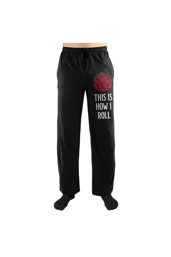 Mens Dungeons and Dragons Black Sleepwears Dungeons and Dragons Sleep Pajama Pants-Medium