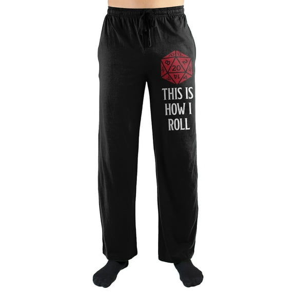 Mens Dungeons and Dragons Black Sleepwears Dungeons and Dragons Sleep Pajama Pants-X-Small
