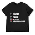 thumbnail image 1 of Mens ENM Shirt Funny Single Taken Ethically Non-Monogamous T-Shirt Black, 1 of 5