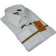 thumbnail image 1 of Mens ENZO Egyptian Soft Cotton Dress Shirt Barrel Cuff Wrinkle Free 61101 White, 1 of 12