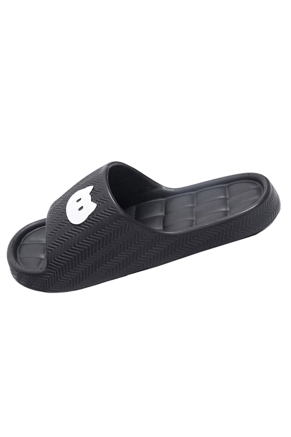 Mens EVA Non-Slip Slides Comfortable Cushioned Massage Footbed Thick Sole Quick Dry Sandals for Indoor Outdoor Pool Beach Travel Black,Size 8.5-10