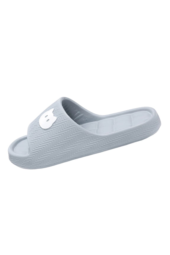 Mens EVA Slide Sandals Cushioned Comfort Non-Slip Outdoor Beach Pool Shoes Quick Dry Lightweight Summer Bathroom Slippers Gray,Size 8.5-10