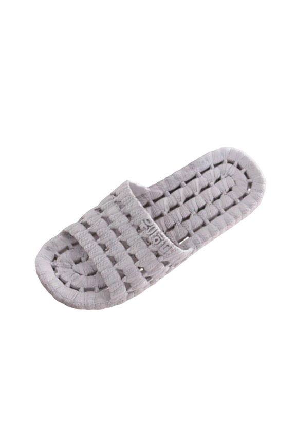 Mens EVA Slides | Woven Lightweight Slip-On Sandals for Men, Quick-Dry Waterproof House Pool Beach Slippers, Comfortable Breathable Casual Gray,Size 40