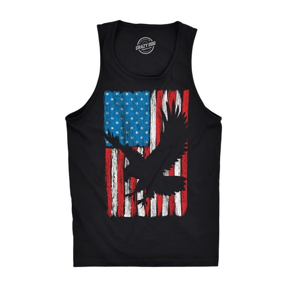 Mens Eagle In Flag Fitness Tank Awesome Fourth Of July Graphic Tanktop for Men