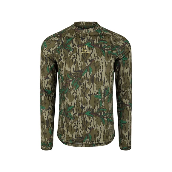 Ol' Tom Men's Early Bird Performance Long Sleeve Crew Neck Shirt Mossy Oak Greenleaf LG