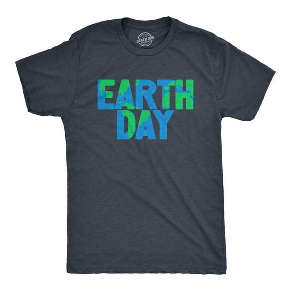 Mens Earth Day T Shirt Cool Green Recycling Nature Lovers Graphic Novelty Tee for Guys Graphic Tees