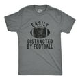 thumbnail image 1 of Mens Easily Distracted By Football T Shirt Funny Sunday Night Novelty Graphic Tee for Guys Graphic Tees, 1 of 9
