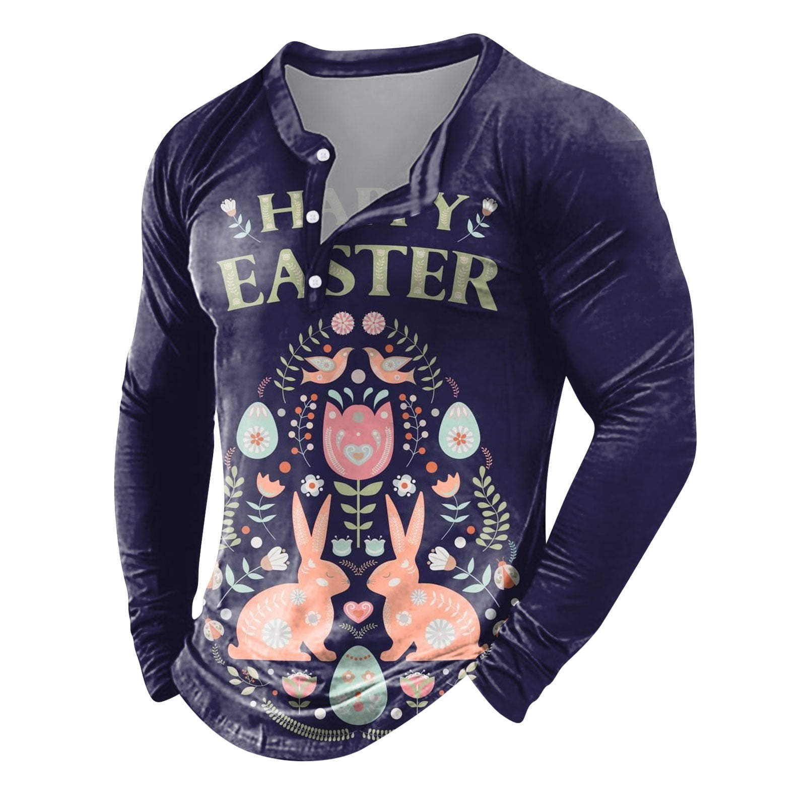 Mens Easter Digital 3D Printed Hoodie Sports Fashion Trend Open Front ...