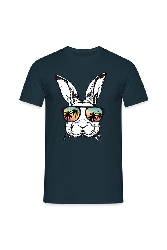 Mens Easter T Shirts Street Hop Printing Short Sleeve Fashion Design Business Casual Clothing for Men,Navy,2XL