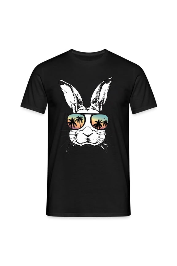 Mens Easter Tee Street Hop Printing Short Sleeve Fashion Design School Tops for Teachers,Black,L