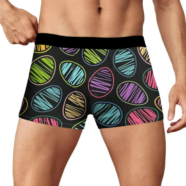 Mens Easter Underwear Breathable Trend Novel Digital 3D Printed Boxers
