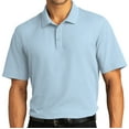 thumbnail image 1 of Mens Easy-Care Stain-Resistant Short Sleeve Polo Shirt, Medium Cloud Blue, 1 of 5