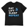thumbnail image 1 of Mens Eat Lift Sleep Repeat T-Shirt Black 2X-Large, 1 of 5