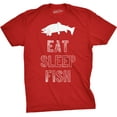 thumbnail image 1 of Mens Eat Sleep Fish T Shirt Funny Sarcastic Novelty Fishing Lover Gift for Dad Graphic Tees, 1 of 6