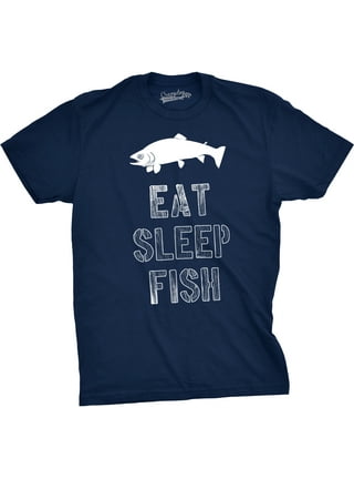 S - Cool Fishing T Shirt Funny Fishing Shirts for Mens Guys Dad Vintage  Fisherman Graphic Tee I'd Rather Be Eat Sleep Fish Humor Brown : :  Clothing, Shoes & Accessories