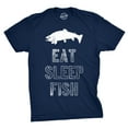 thumbnail image 1 of Mens Eat Sleep Fish T Shirt Funny Sarcastic Novelty Fishing Lover Gift for Dad Graphic Tees, 1 of 7