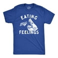 thumbnail image 1 of Mens Eating My Feelings T Shirt Funny Shark Bite Joke Tee for Guys Graphic Tees, 1 of 9