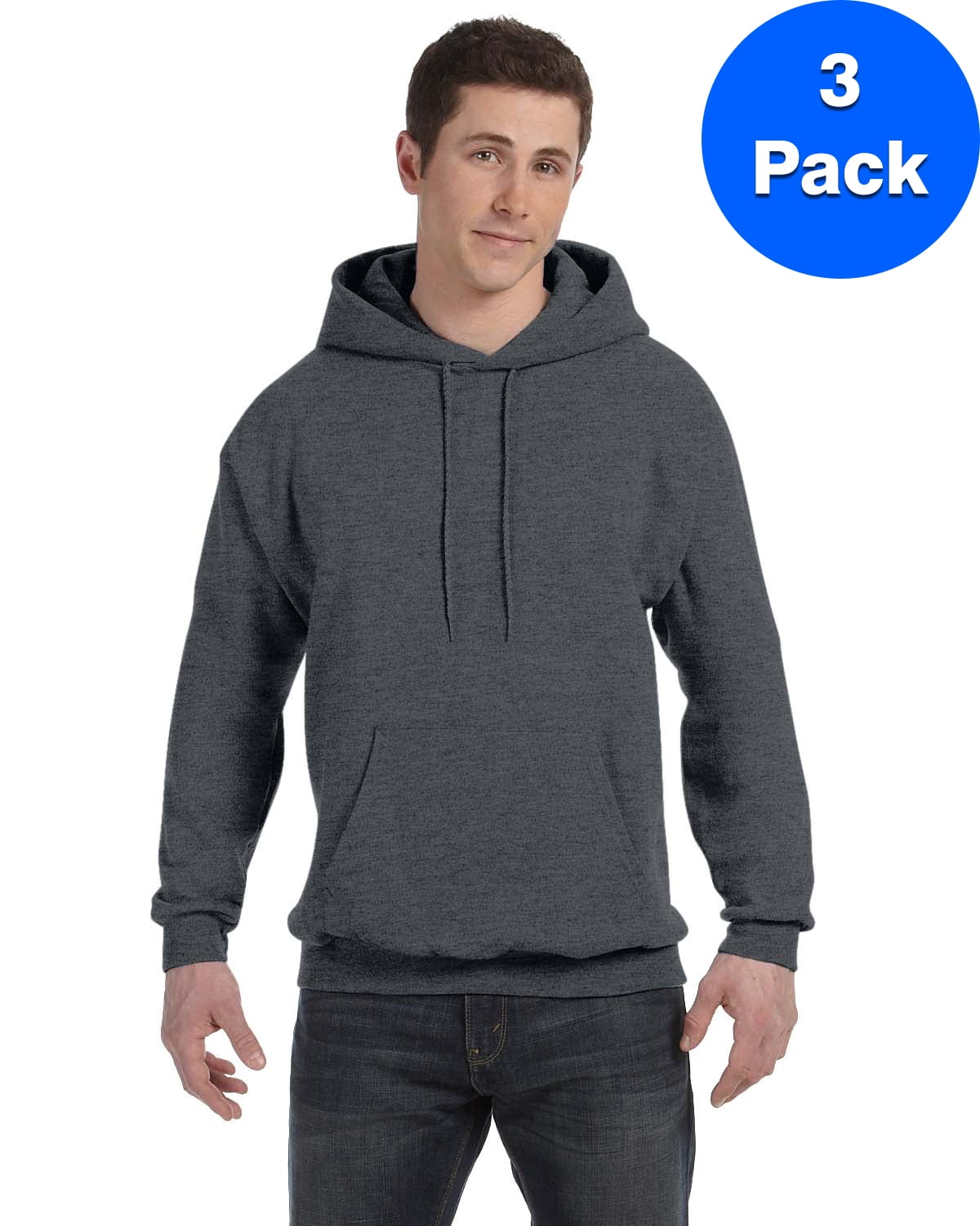 Mens Ecosmart Hooded Sweatshirt P170 (3 PACK)