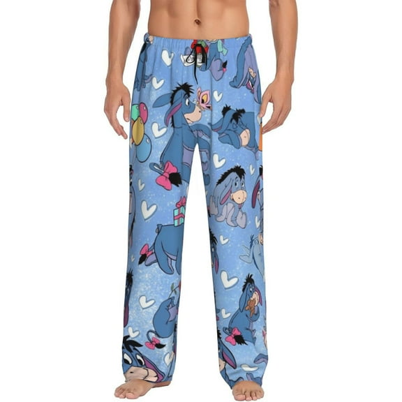 Mens Ee-Yore Pajama Pants Soft Lightweight Pajama Pants Cartoon Pajama Bottoms