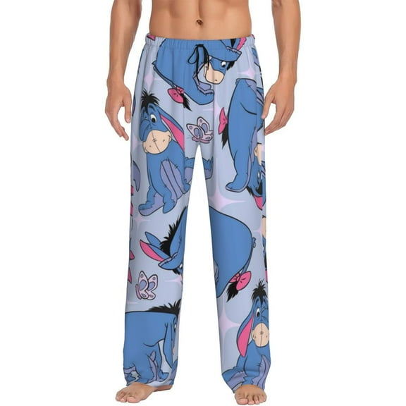 Mens Ee-Yore Pajama Pants Soft Lightweight Pajama Pants Cartoon Pajama Bottoms