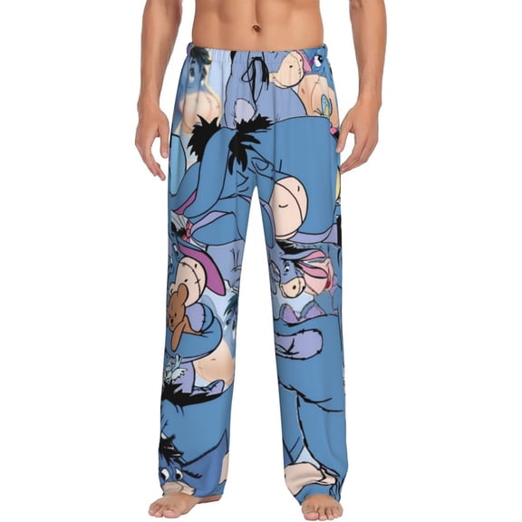 Mens Ee-Yore Pajama Pants Soft Lightweight Pajama Pants Cartoon Pajama Bottoms